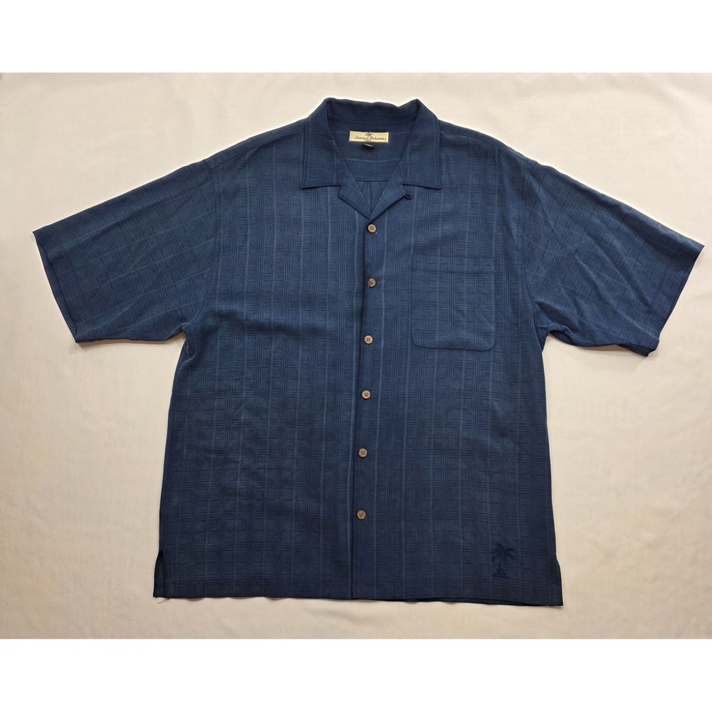 Tommy Bahama Palm Fresco Beach Men's Blue Silk Camp Shirt. Size XL - Picture 2 of 8